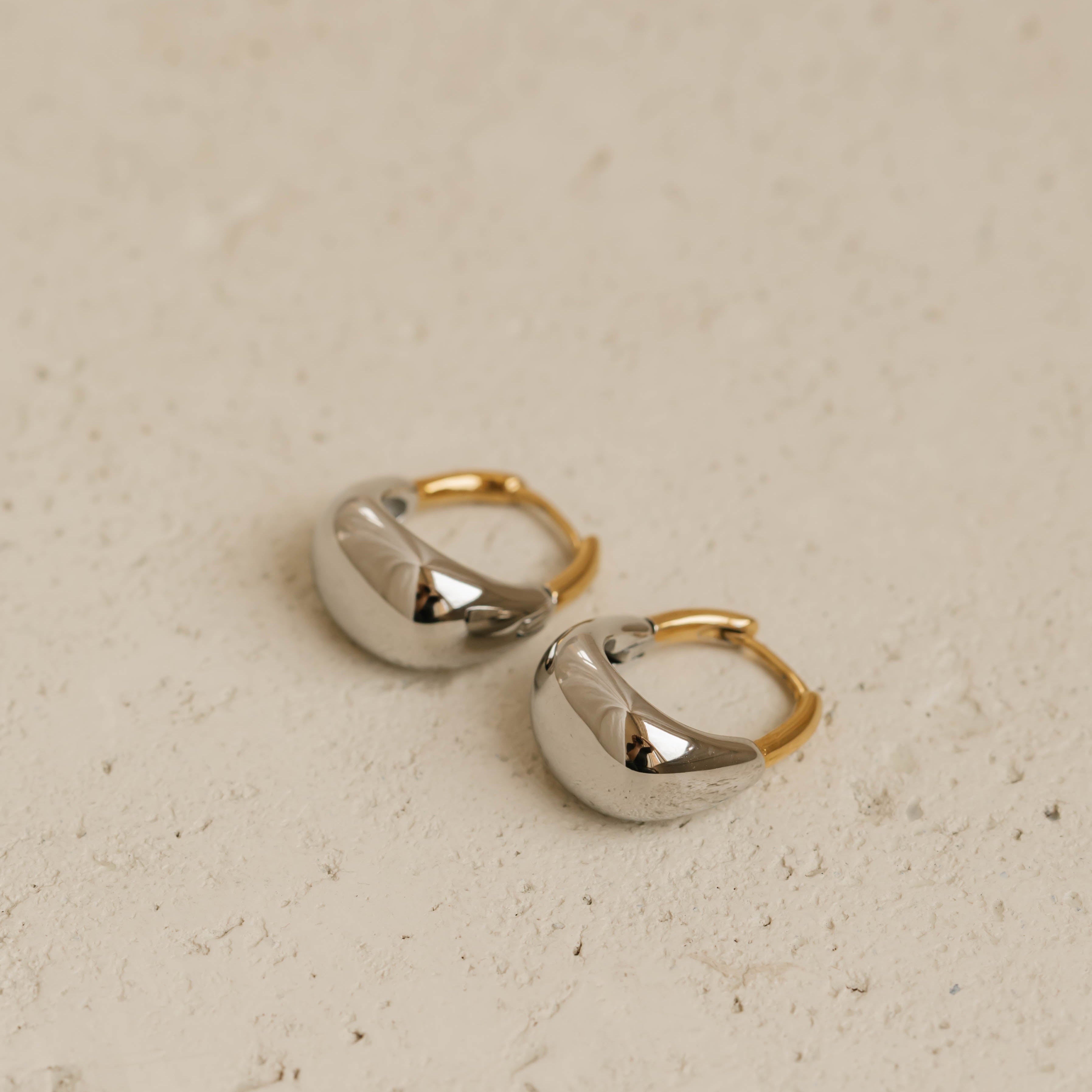 Two Tone Triple Hoop Earrings in Canada – M E I R A K O