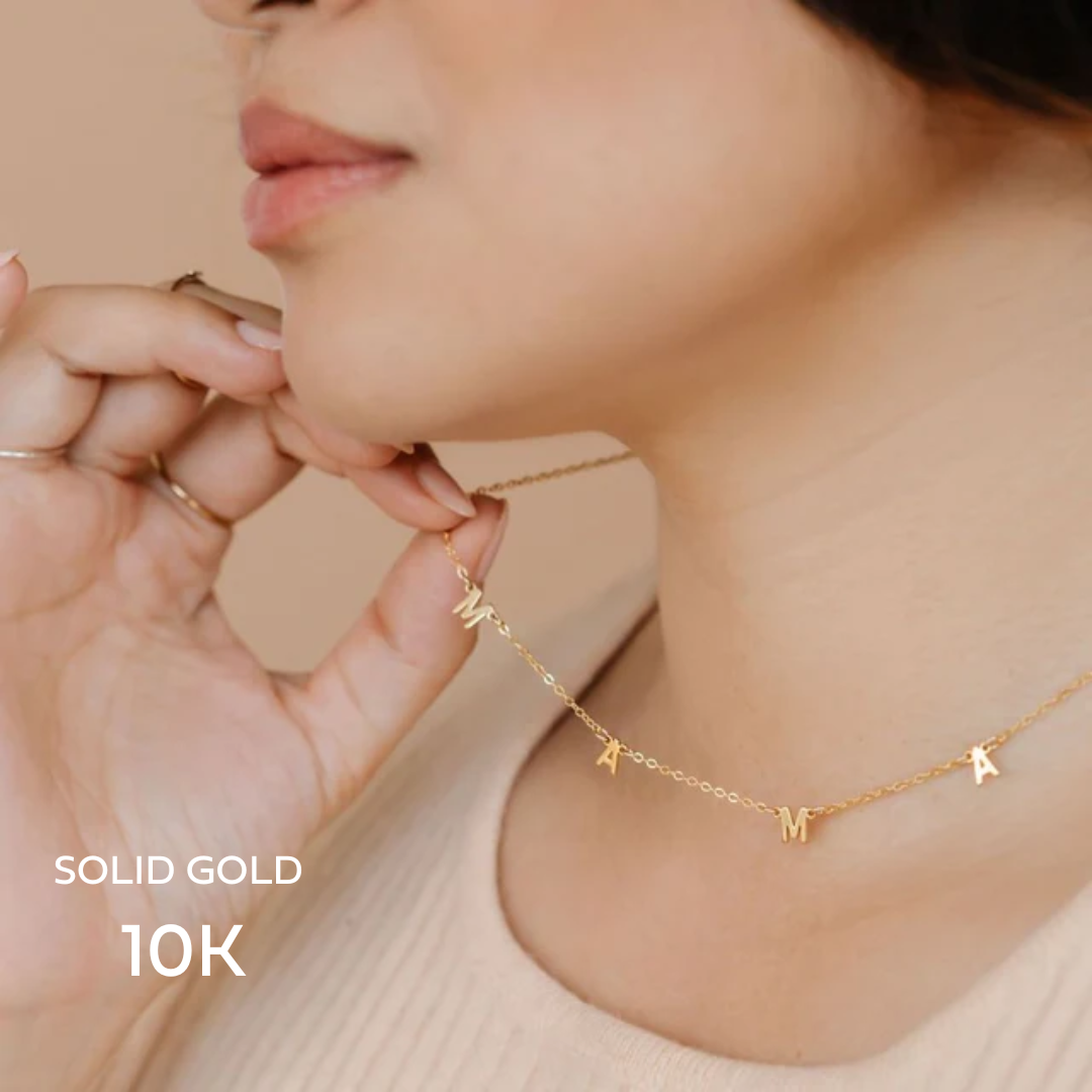 Custom letter 2025 name necklace