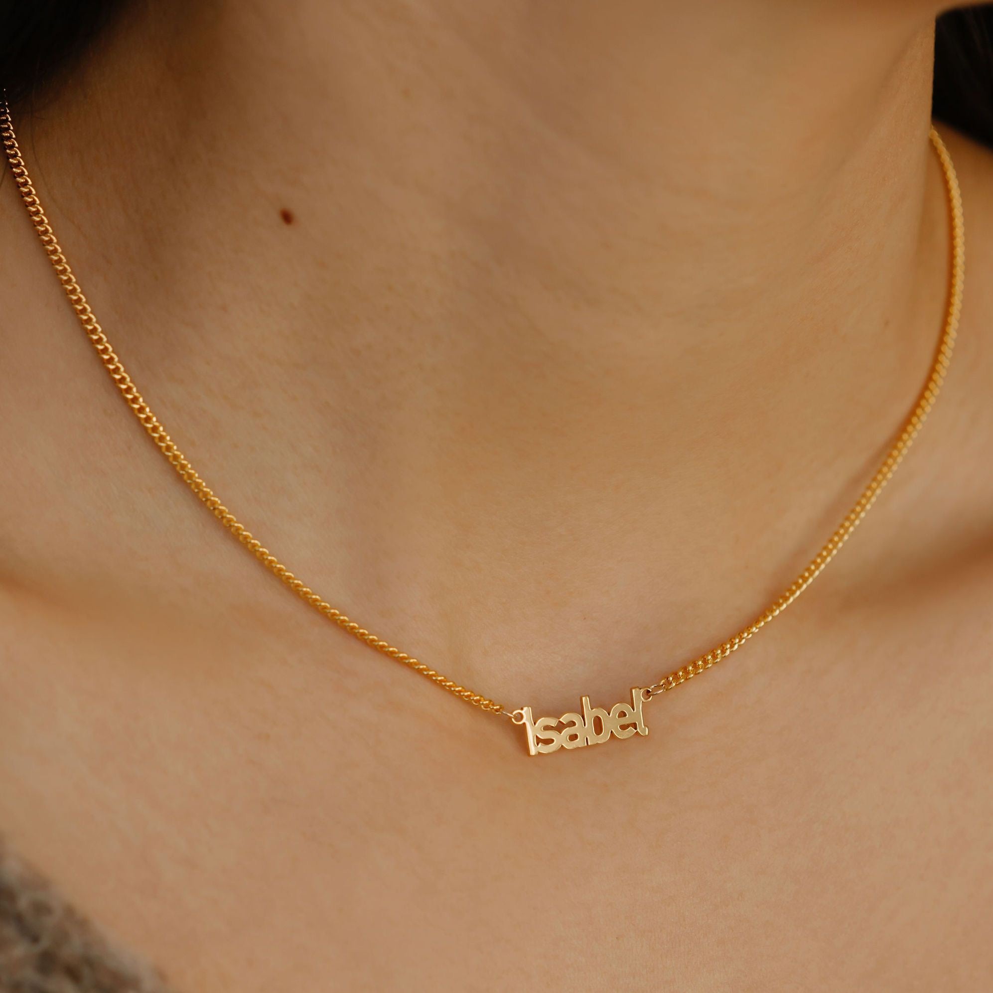 Curb chain sales name necklace
