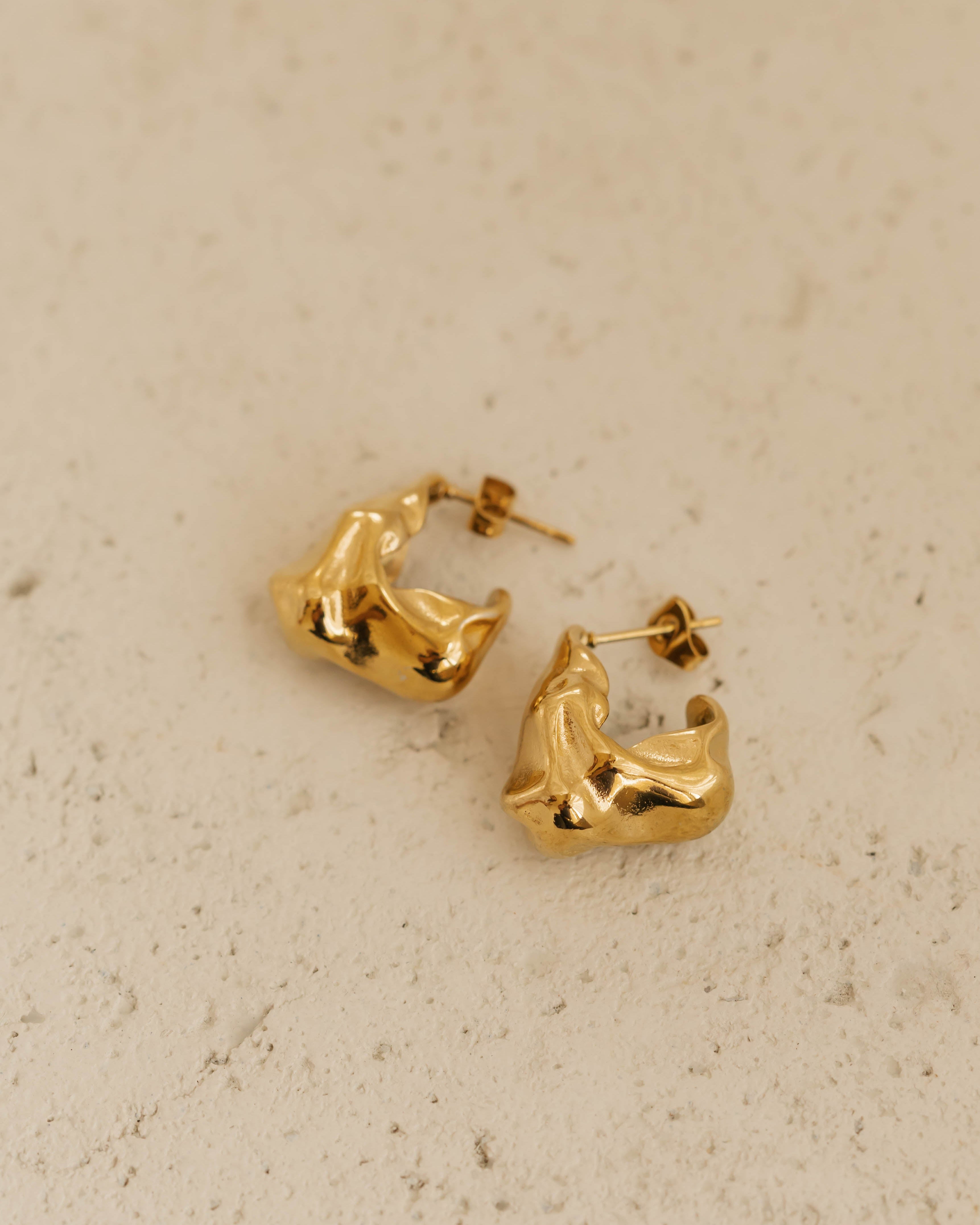 Gold hoop earrings