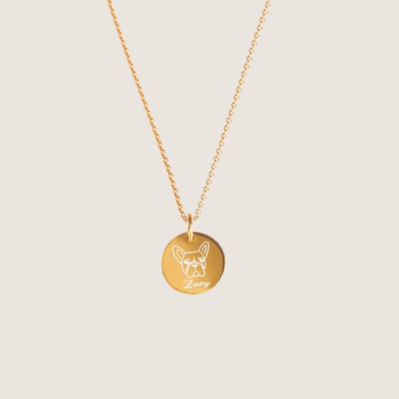 pet portrait necklace