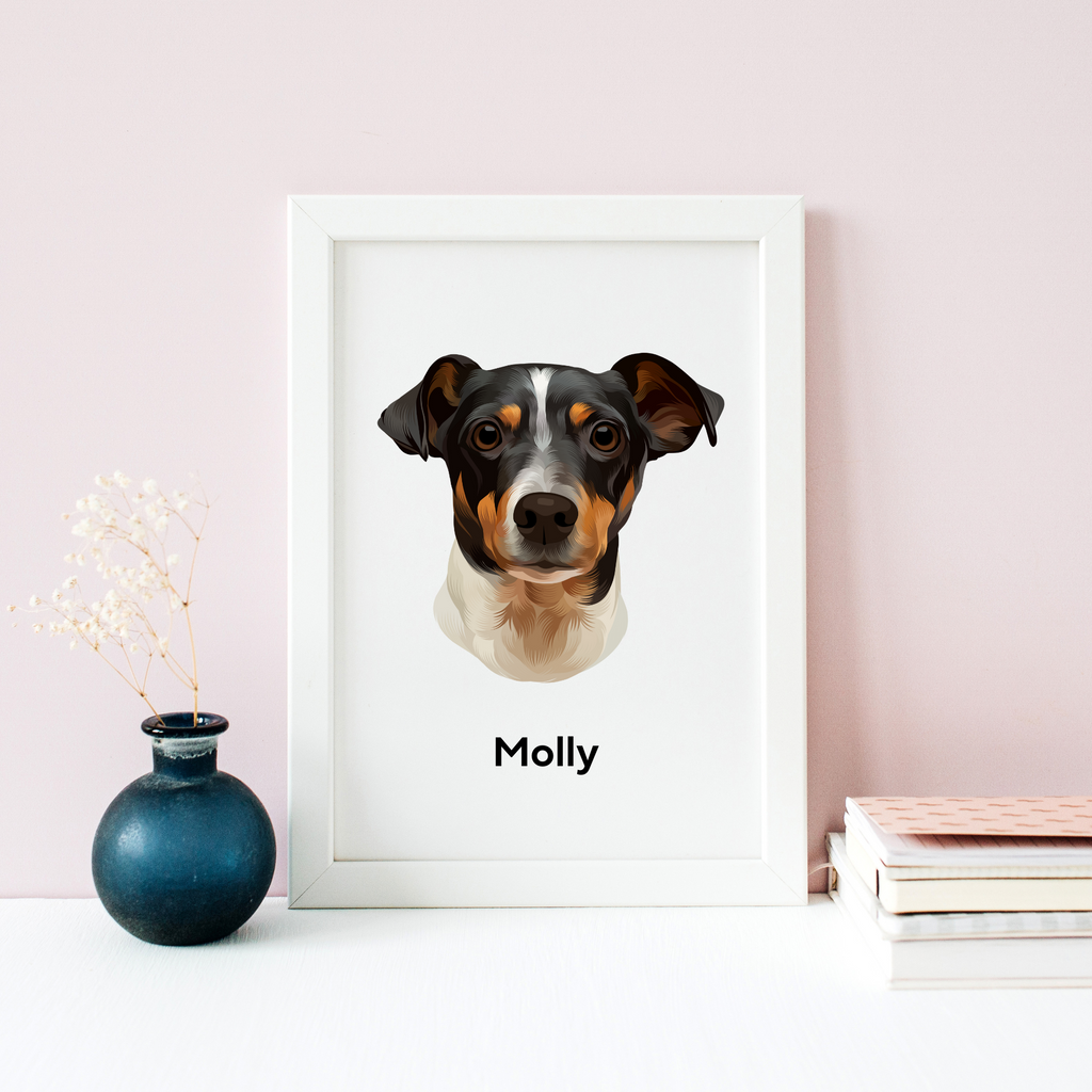 Digital Illustration Pet Portrait (Head Shot)