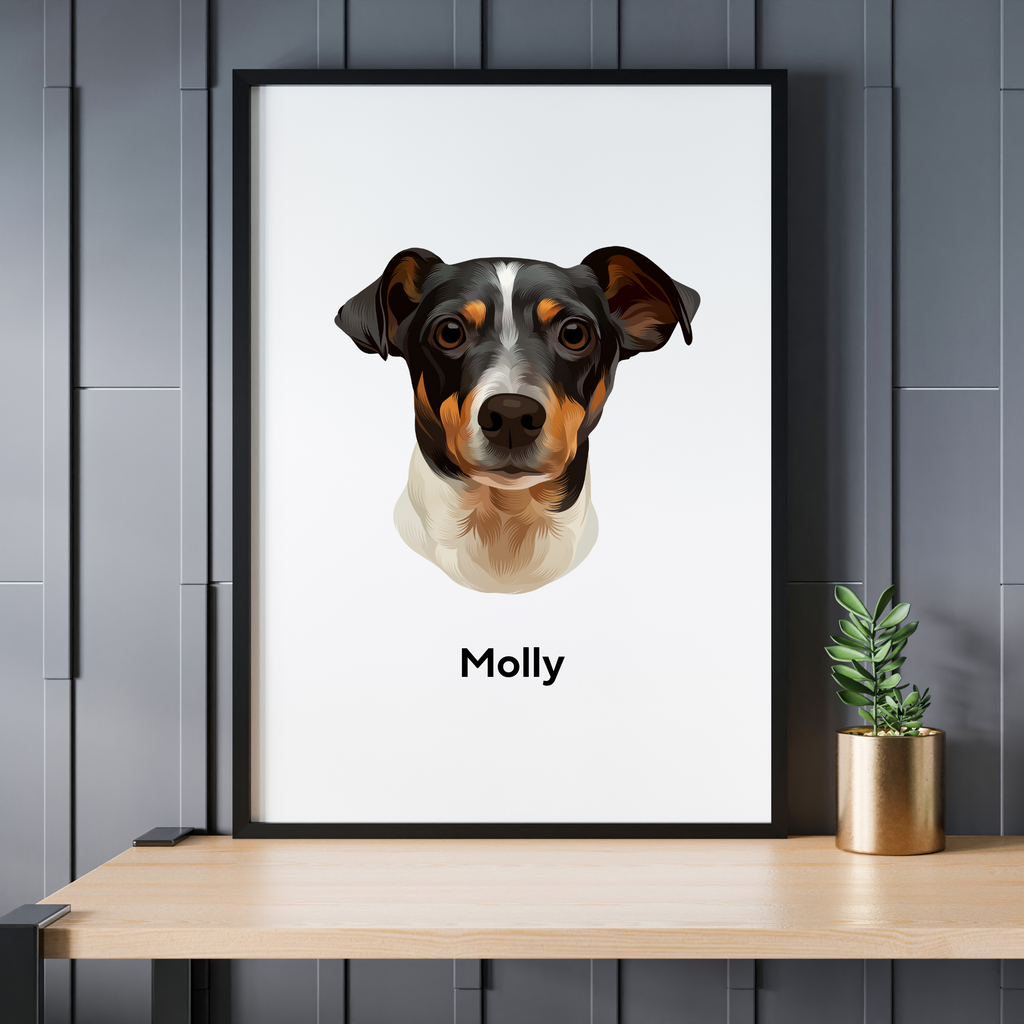 custom illustration pet portrait in canada