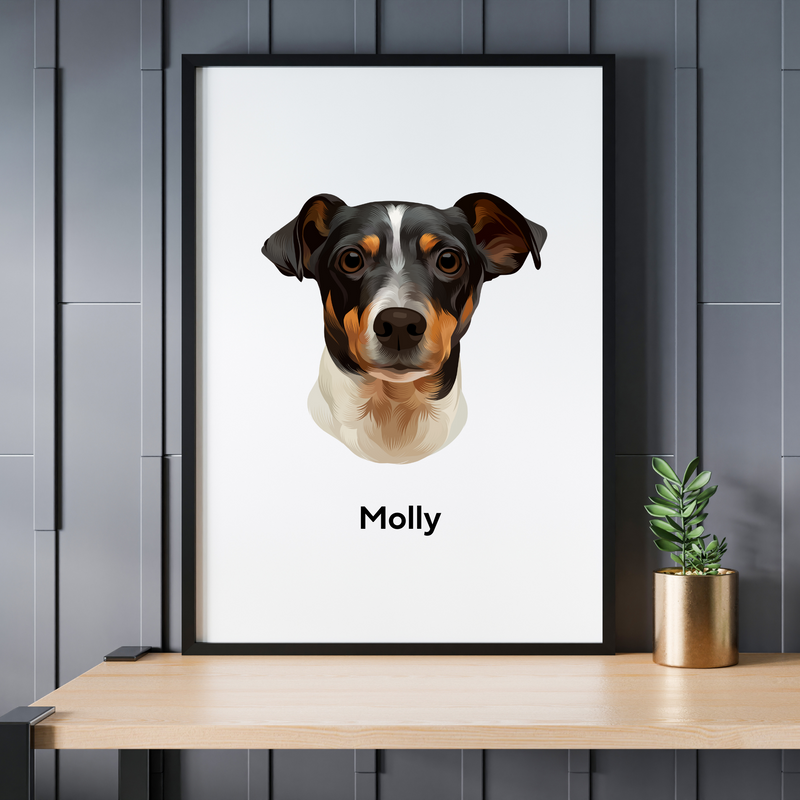 custom illustration pet portrait in canada