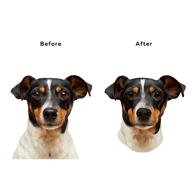 Digital Illustration Pet Portrait (Head Shot)