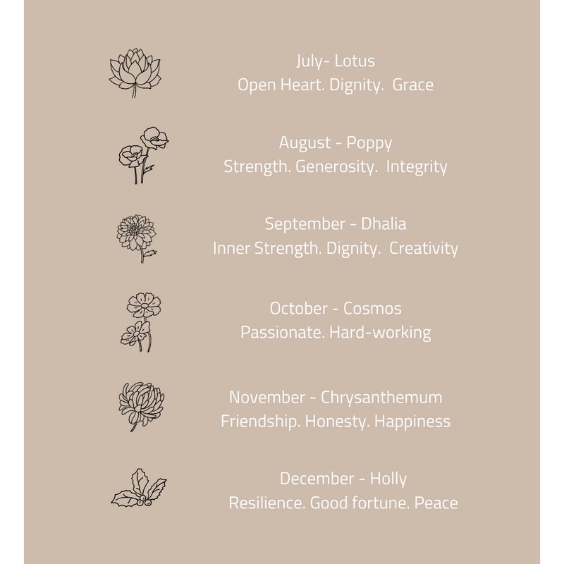 Birth Flower Oval Ring - M E I R A K O