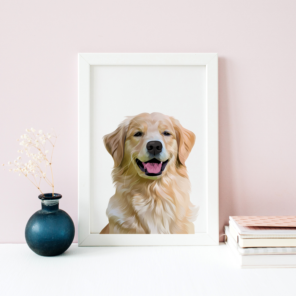 Digital Illustration Pet Portrait (Half Body)