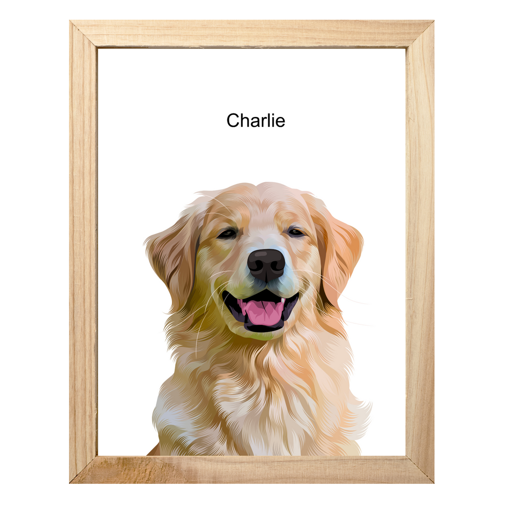 Digital Illustration Pet Portrait (Half Body)