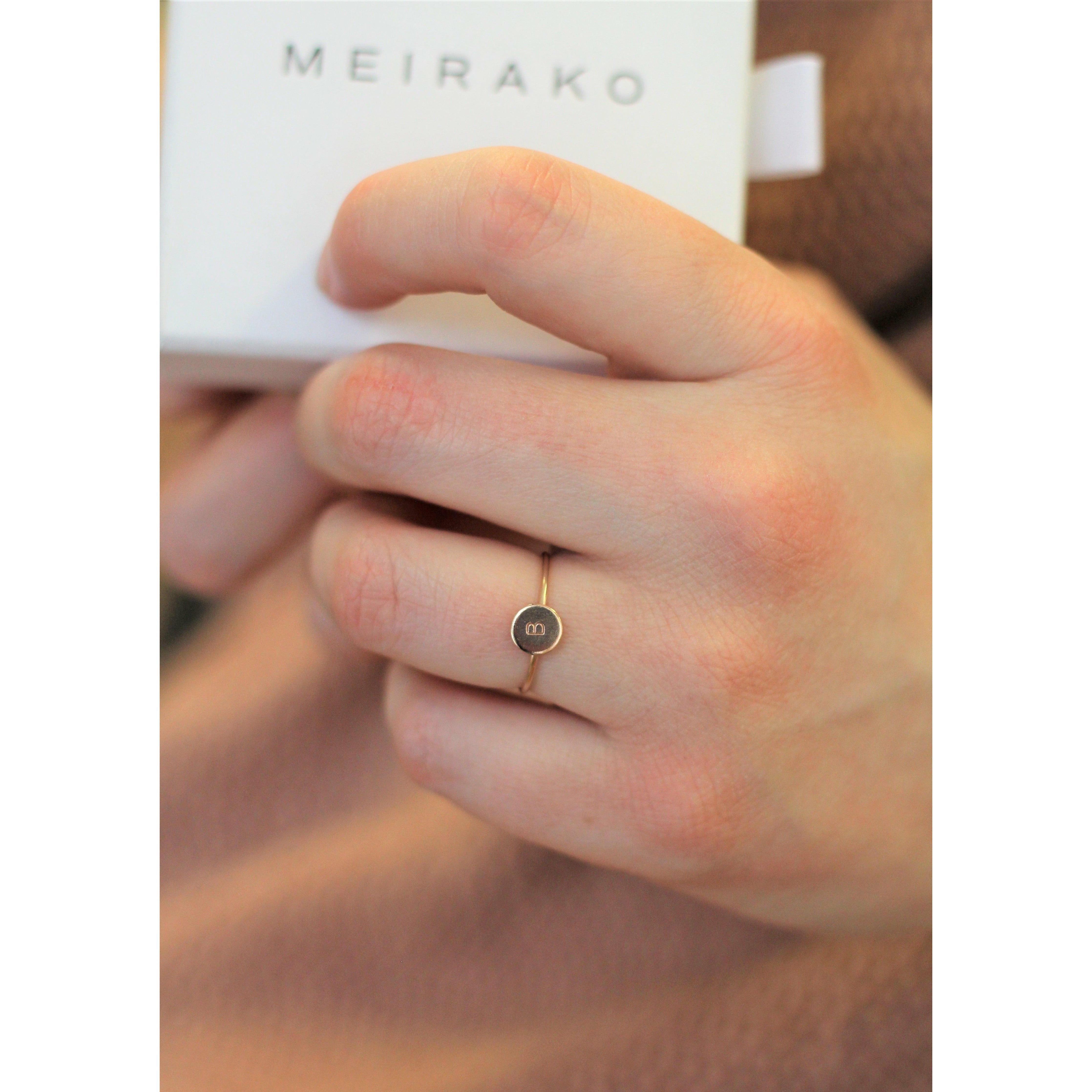 Minimal Coin Initial Ring - M E I R A K O