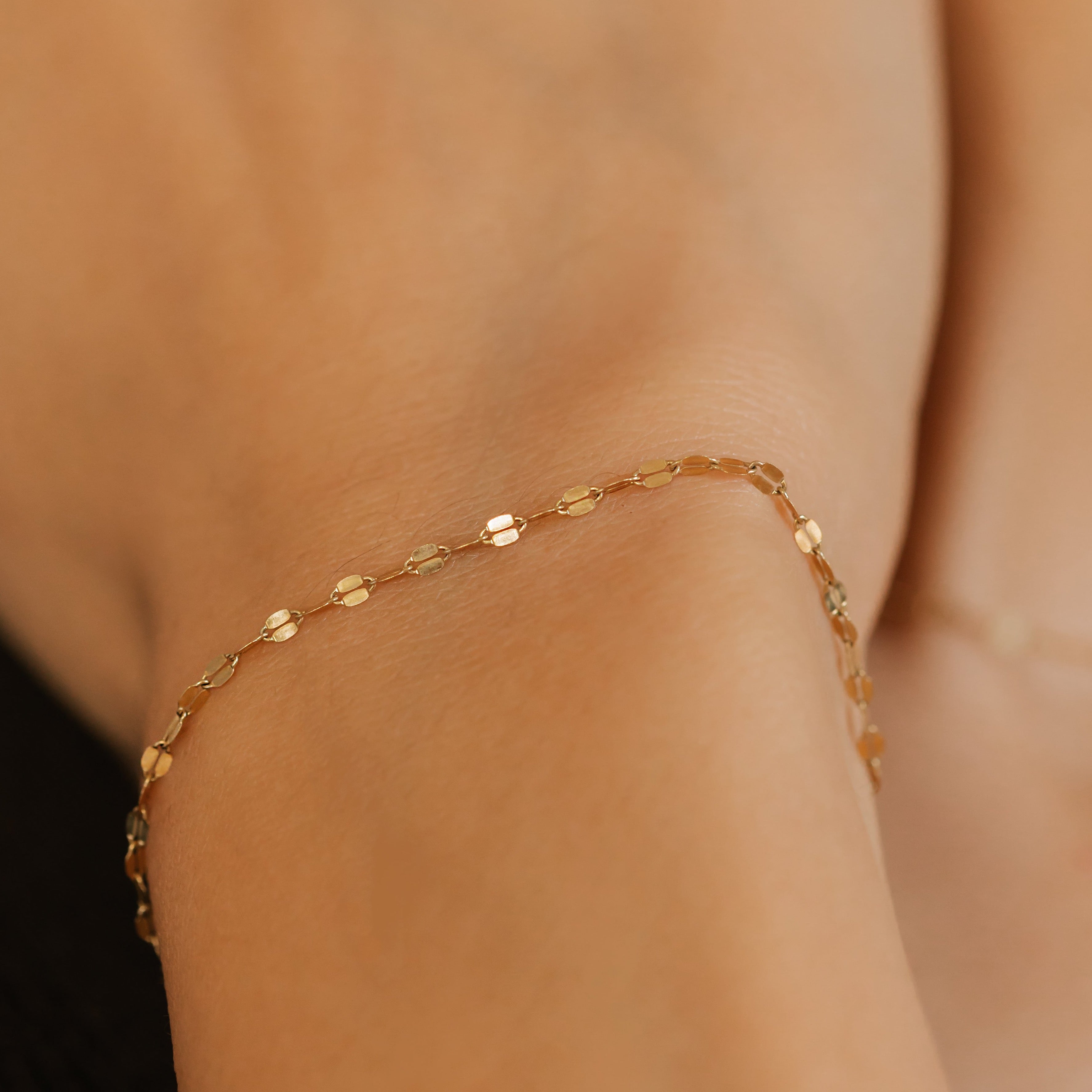 14k solid gold permanent bracelet in yet