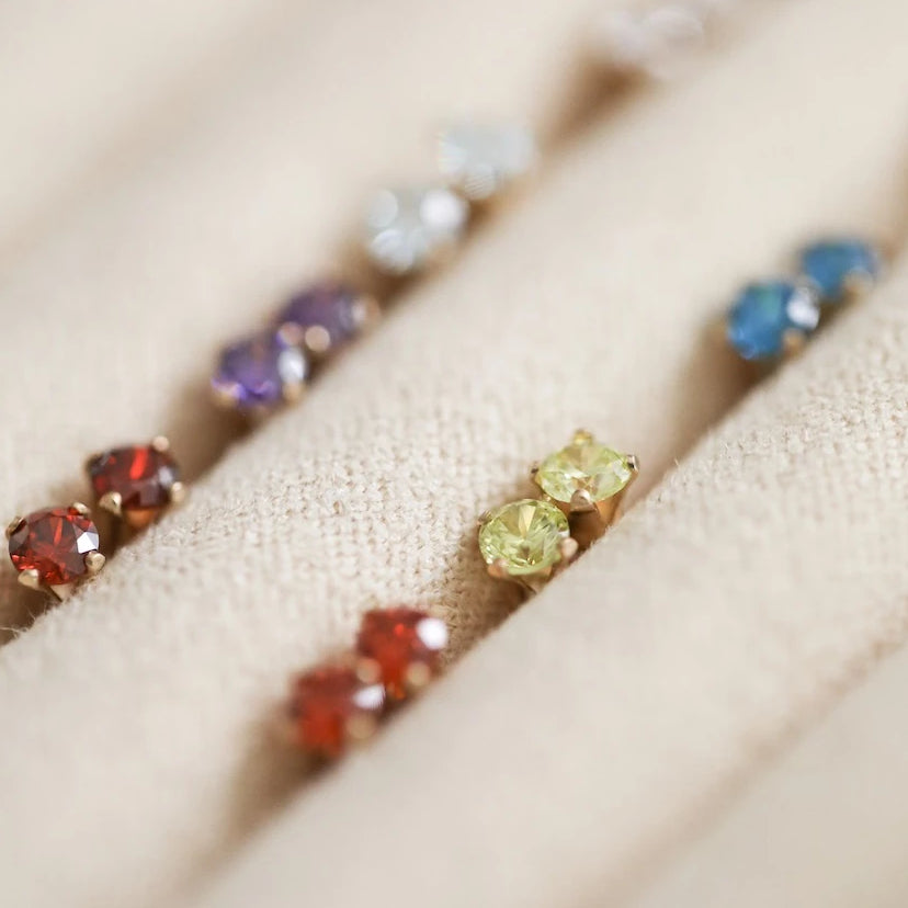 birthstone stud earrings