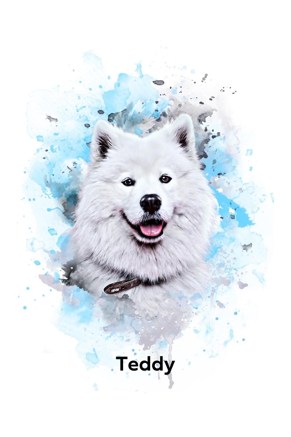 Digital Watercolor Pet Portrait