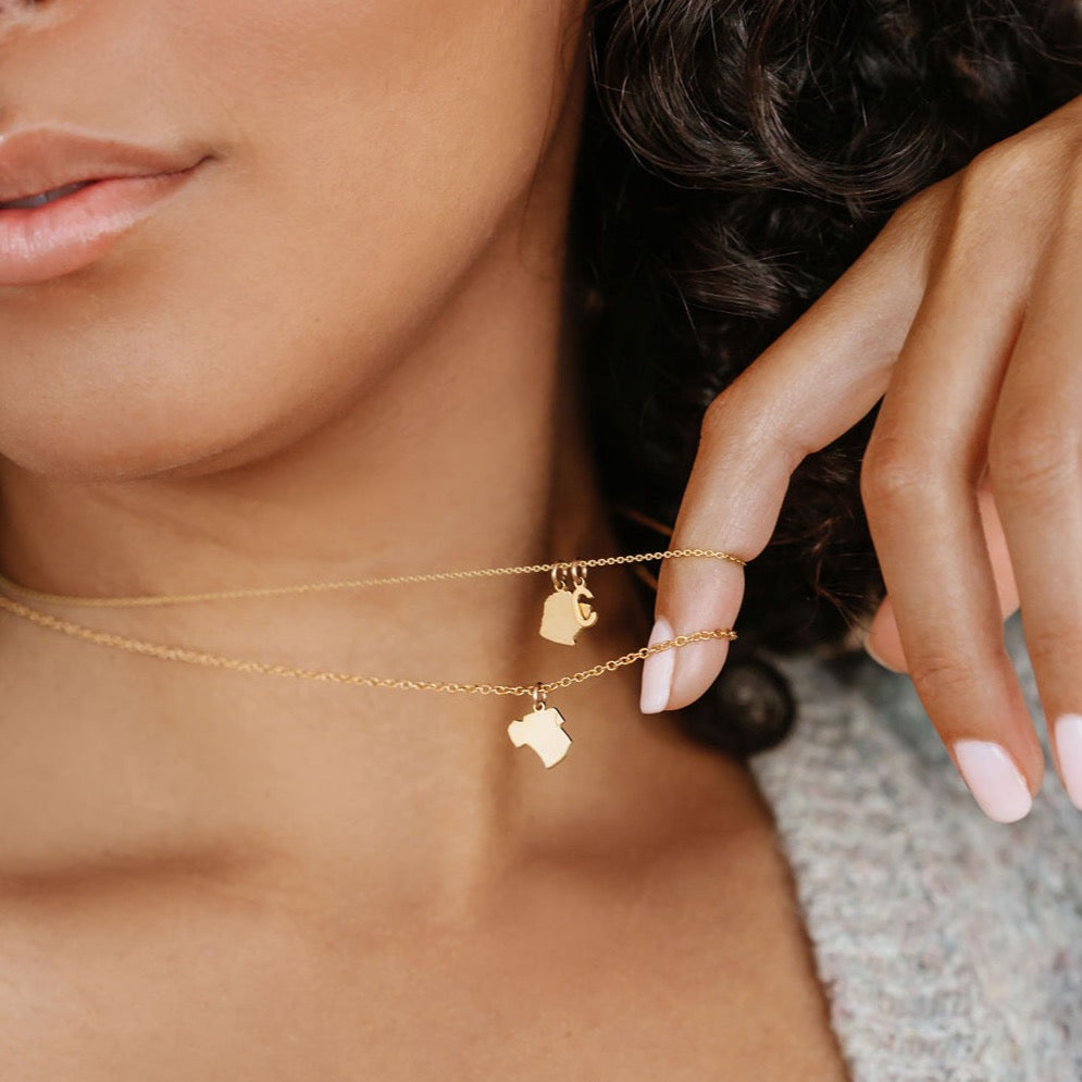 Fur Baby Silhouette Necklace