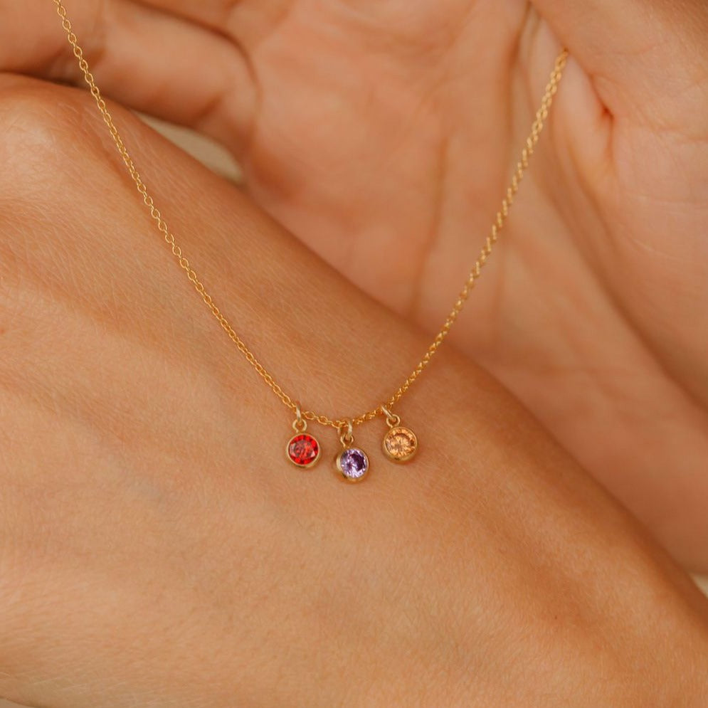 Birthstone pendant necklace