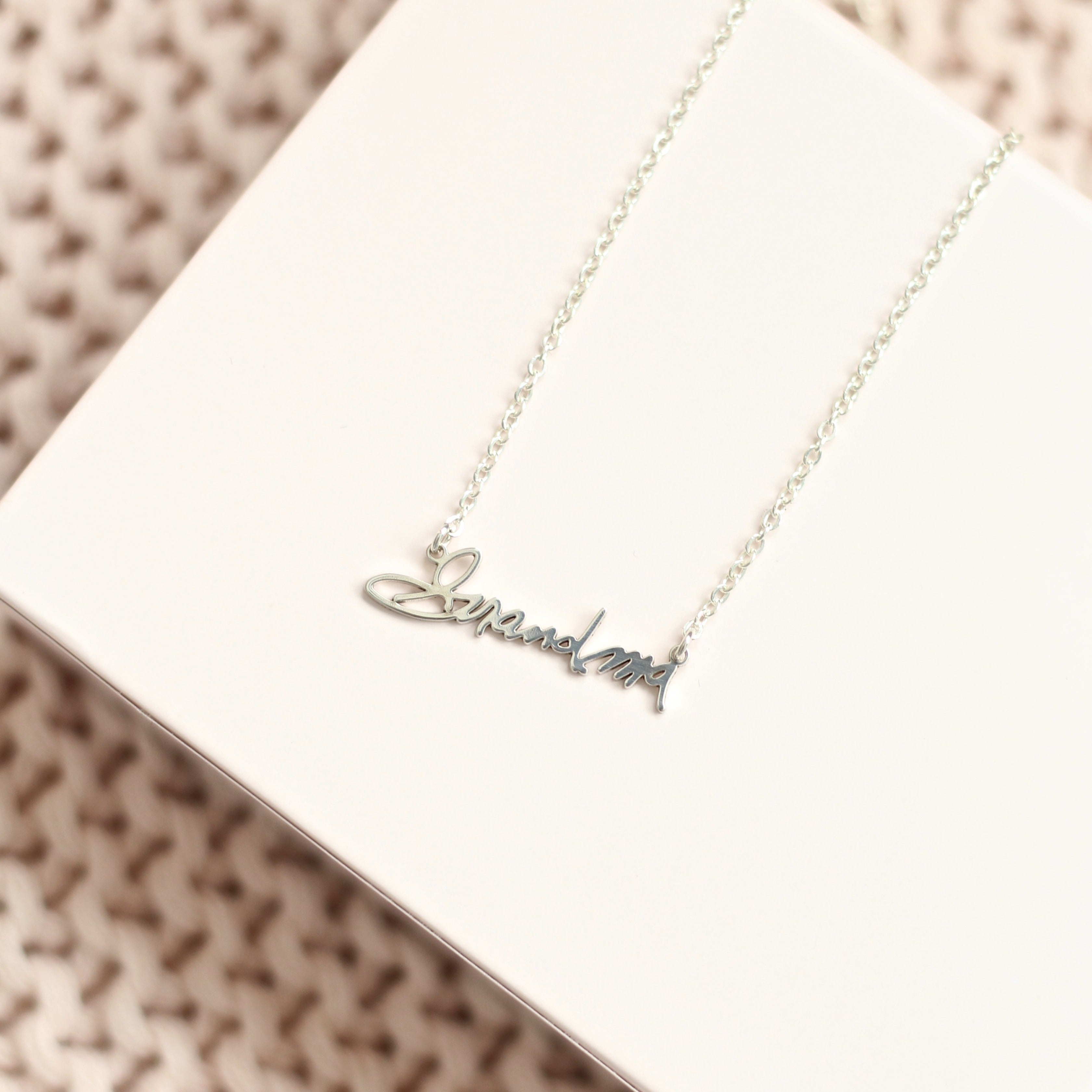 Custom Signature Handwriting Necklace - Brevity Jewelry