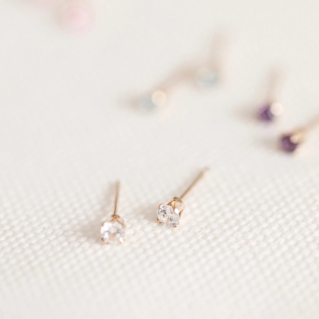 birthstone stud earrings
